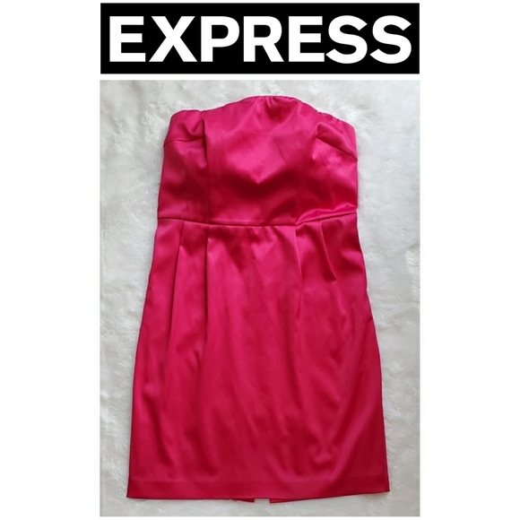 Express Dresses & Skirts - Express Satin Midi Dress w/pockets sz 8